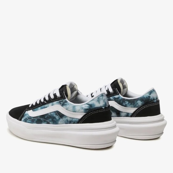 NEW Vans Old Skool Over Tie Dye Blue Black Platform Women’s Size 9.5 - Picture 3 of 8